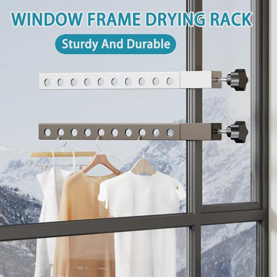 Window Frame Clothes Hanger Clothing Laundry Drying Rack for Small ...