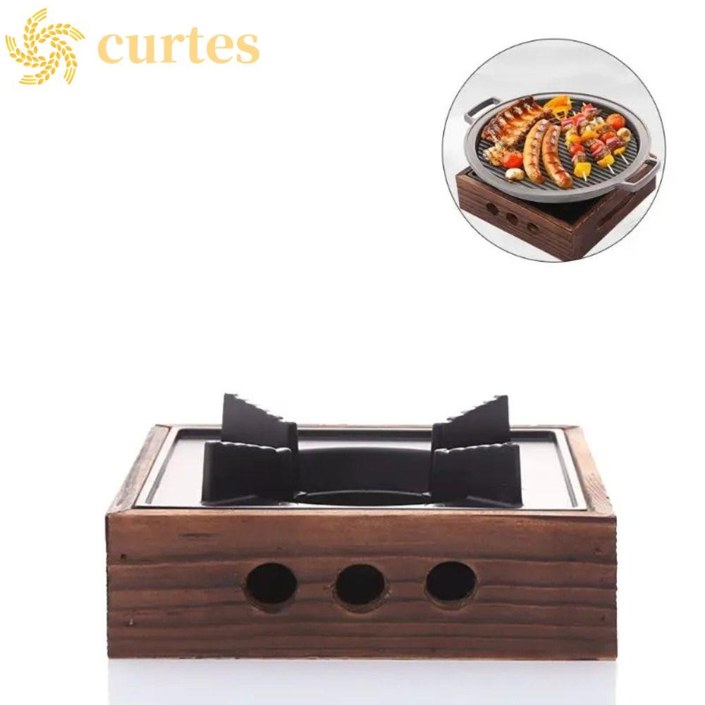 CURTES Cooking Grills Stove, Square Multifunctional Solid Stoves, Dry
