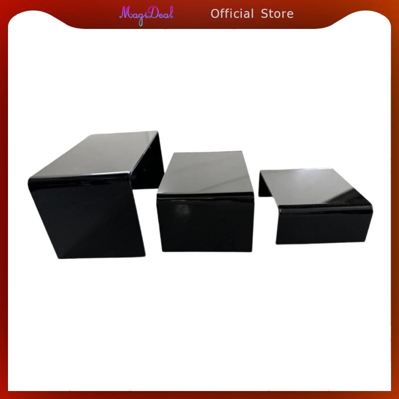 MagiDeal 3Pcs Acrylic Display Stand Display Riser Stepped Tiered ...