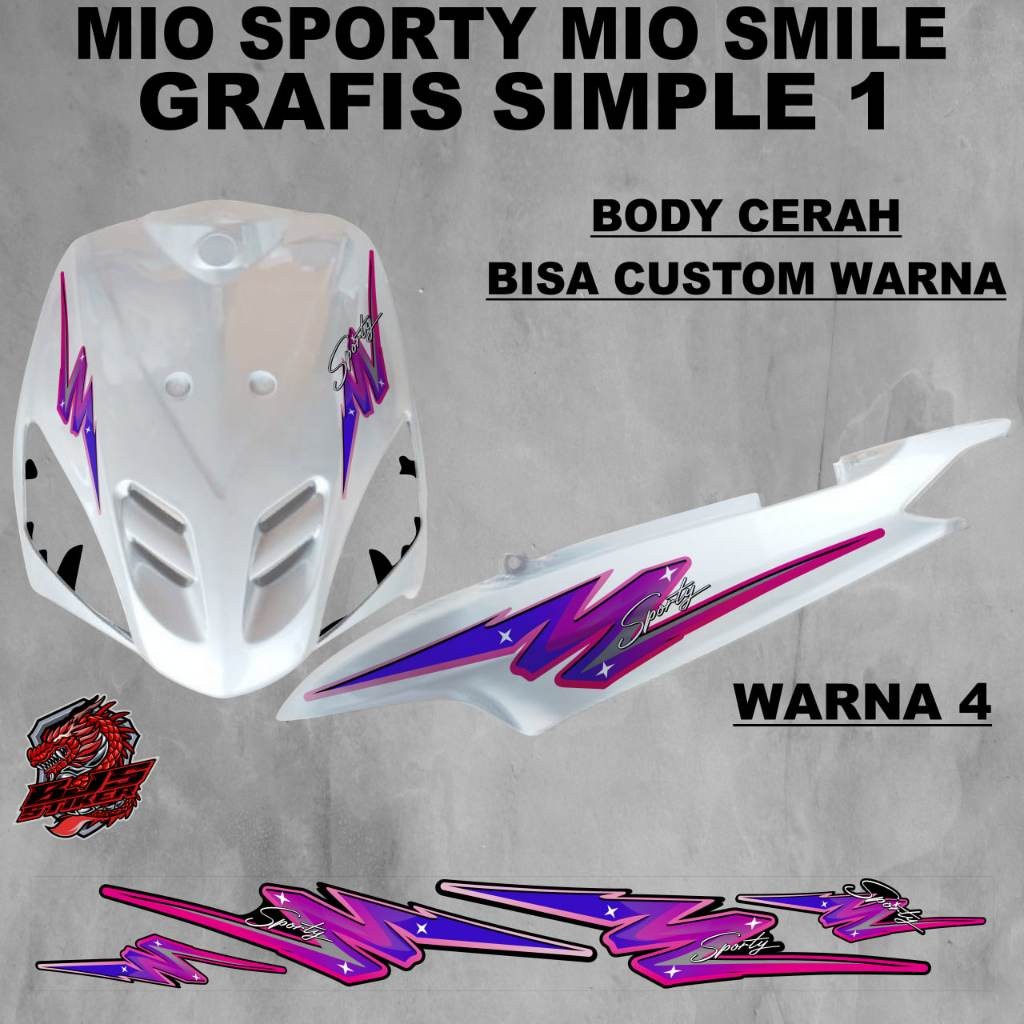 Yamaha Mio Sporty Sticker / Mio Smile simple graphic 1 bright body ...