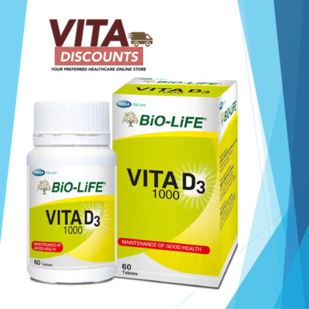 BIO-LIFE VITA D3 1000 TABS 60S PACK-OF-1/2 EXP12/2026 | Shopee Malaysia