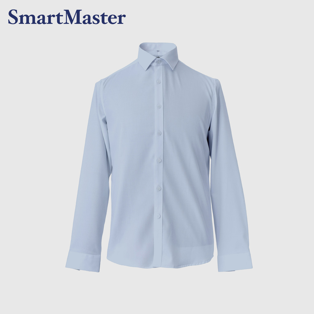 SmartMaster Classic Skinny Fit Shirt Light Blue | Shopee Malaysia