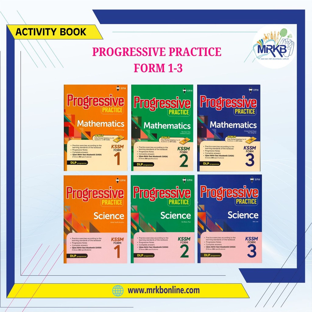 PROGRESSIVE PRACTICE MATHEMATICS & SCIENCE DLP FORM 1/2/&3 | Shopee ...
