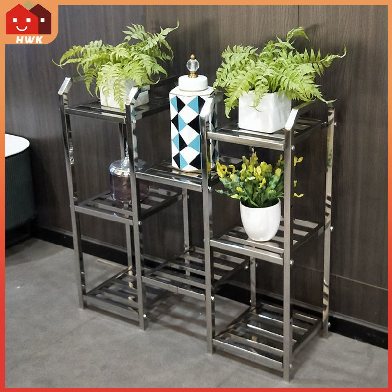 Rak Pasu Bunga Hiasan Bertingkat Plant Holder Floor Multi-Level Metal ...
