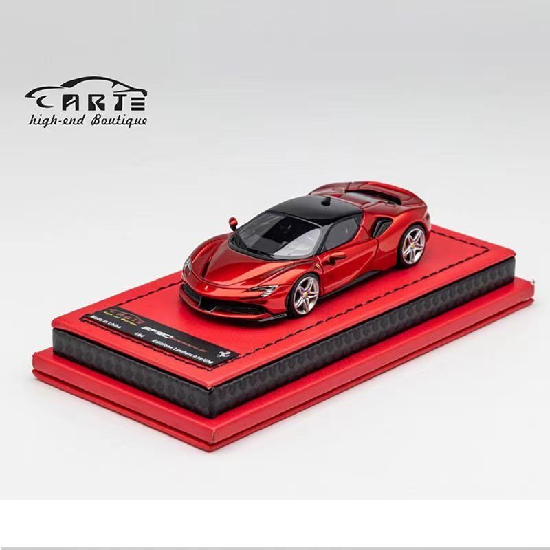 Art 1/64 Ferrari SF90 Red Convertible Hard Top Simulation Car Model ...