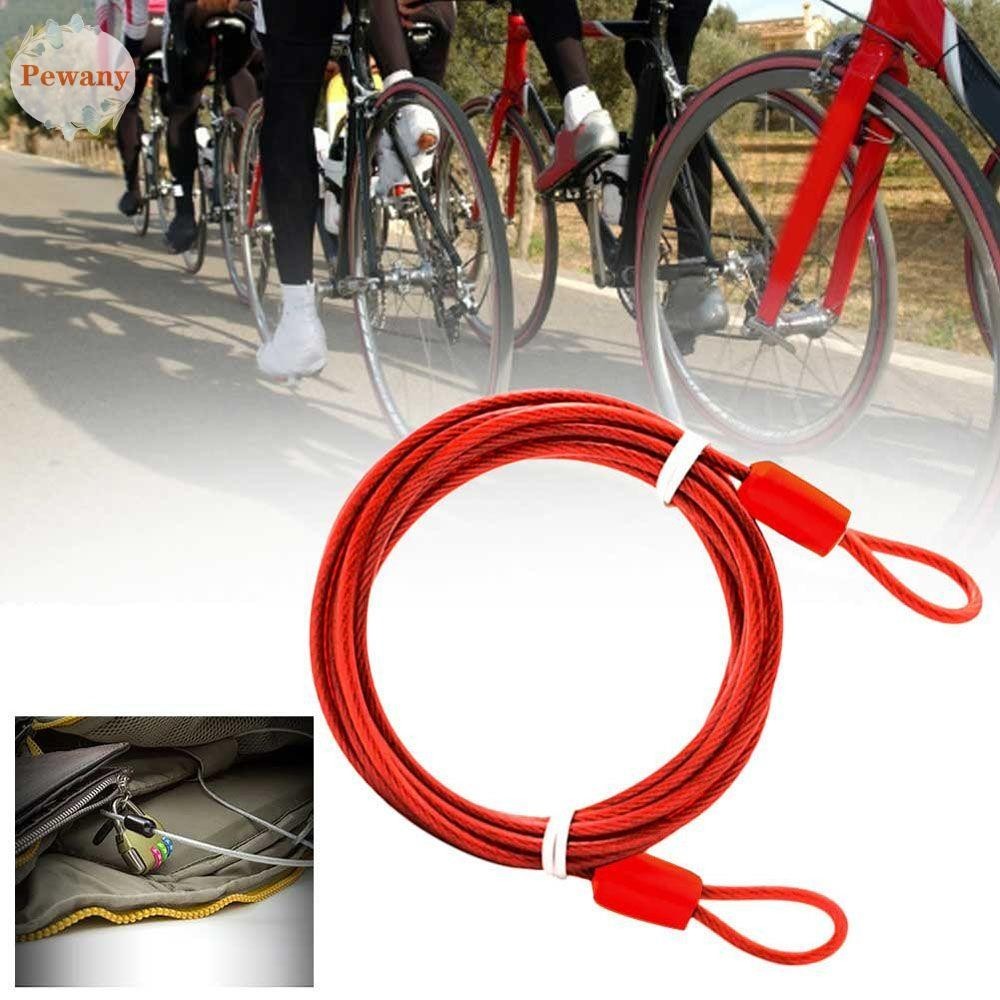 PEWANY Bicycle Lock Wire Cycling Durable Cable Lock Motorcycle Helmet ...