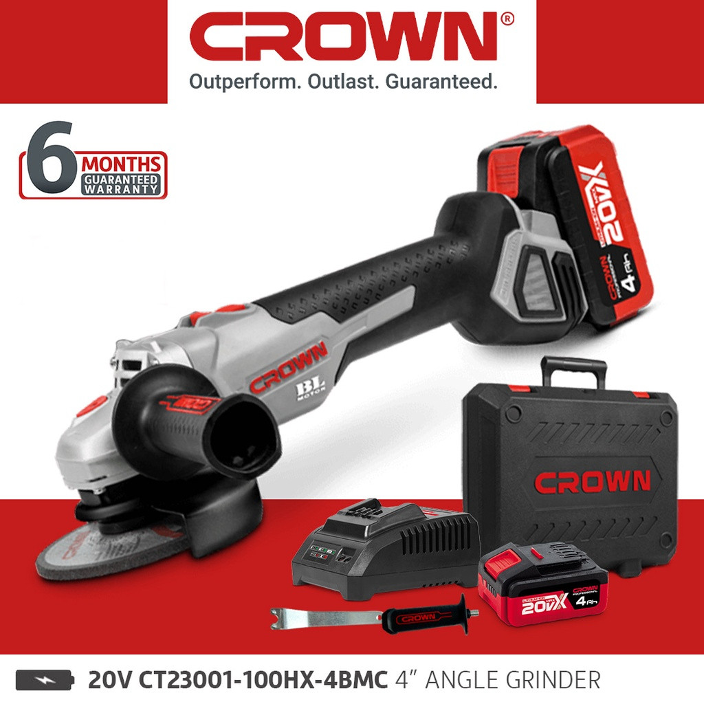 CROWN PROFESSIONAL CT23001-100HX-4BMC ANGLE GRINDER 4'' (Bosch, Makita ...
