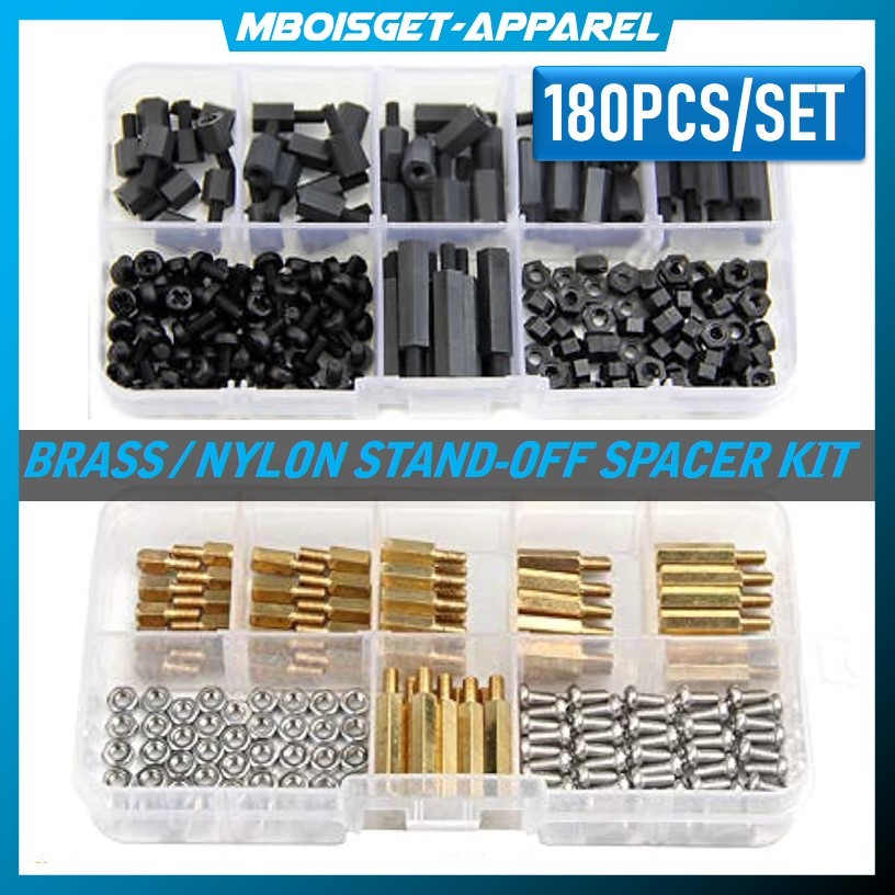 MBOISGET - M3 Nylon Standoffs Hex Spacers Screws Nuts PCB MOTHERBOARD ...