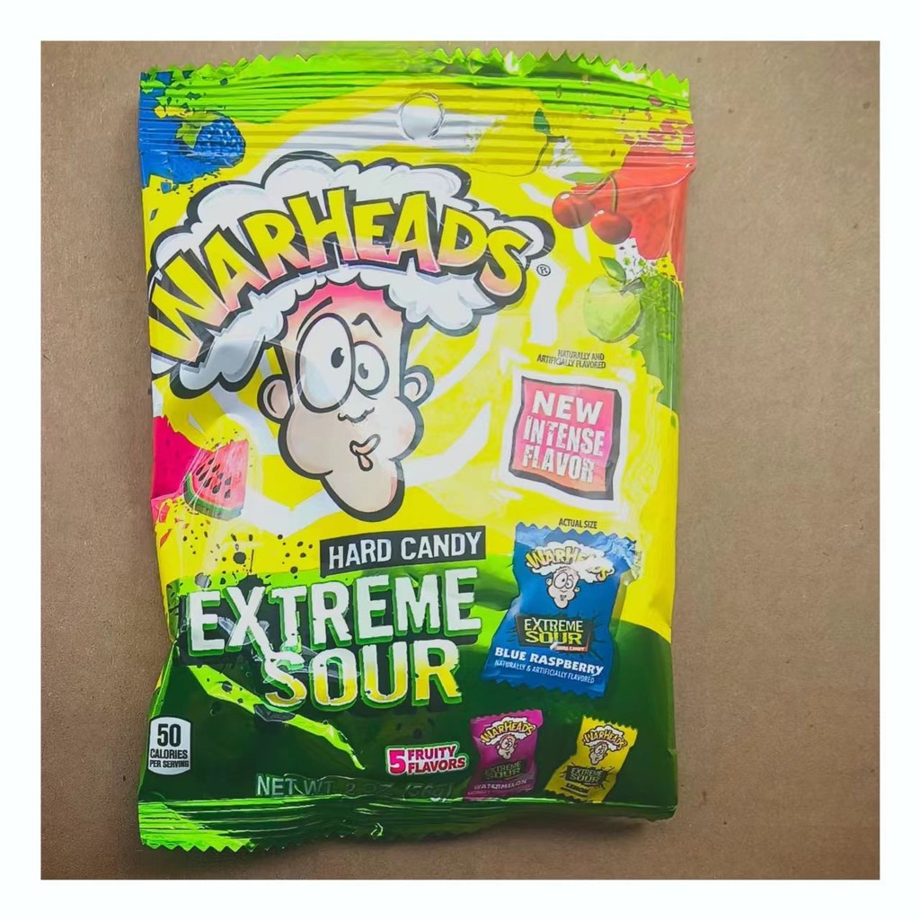 American WARHEADS Bullet Brand Sweet Sour Fruit Cube Flavored Gummy ...