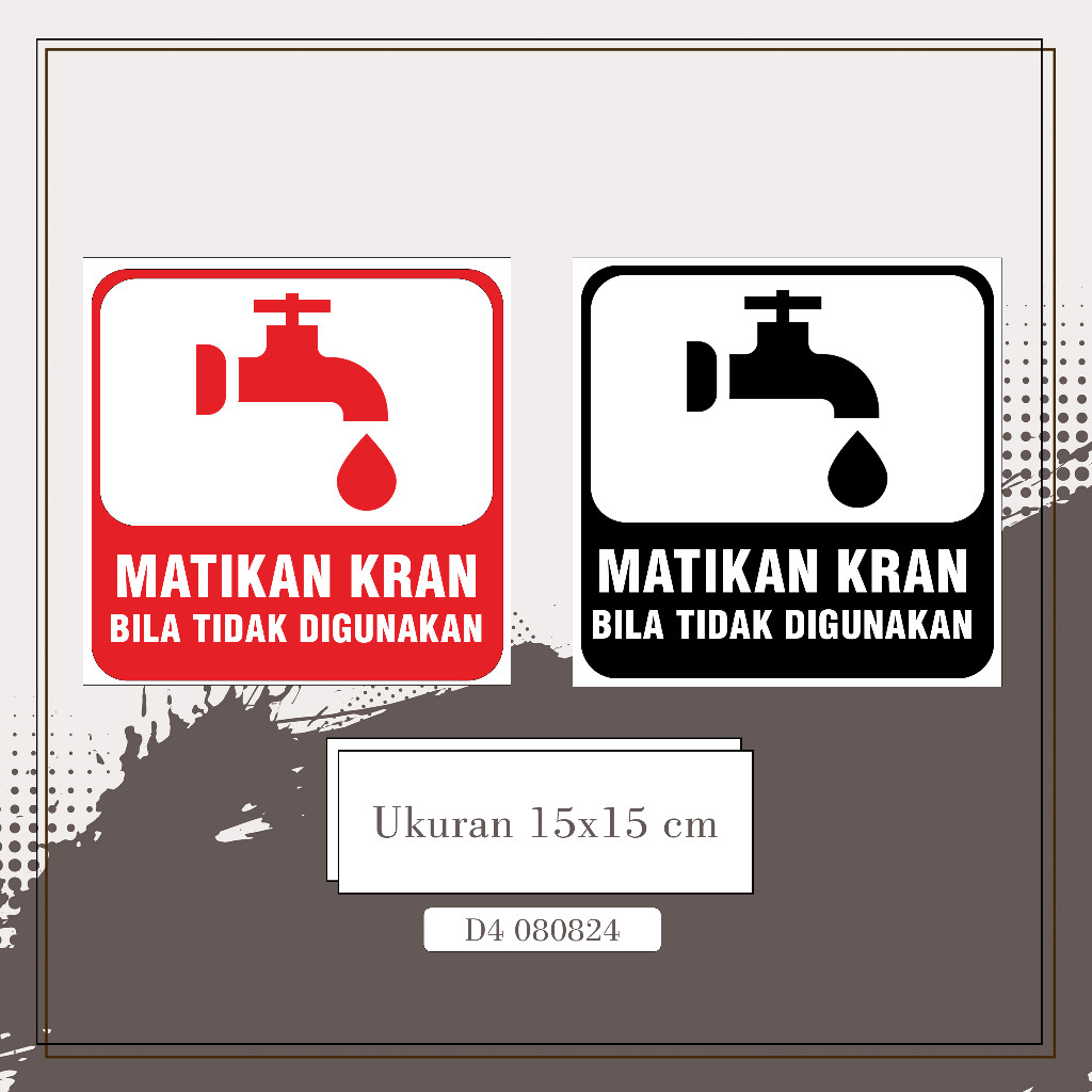 Vinyl Stickers Turn Off Small Faucets (Sold Individually) | Shopee Malaysia