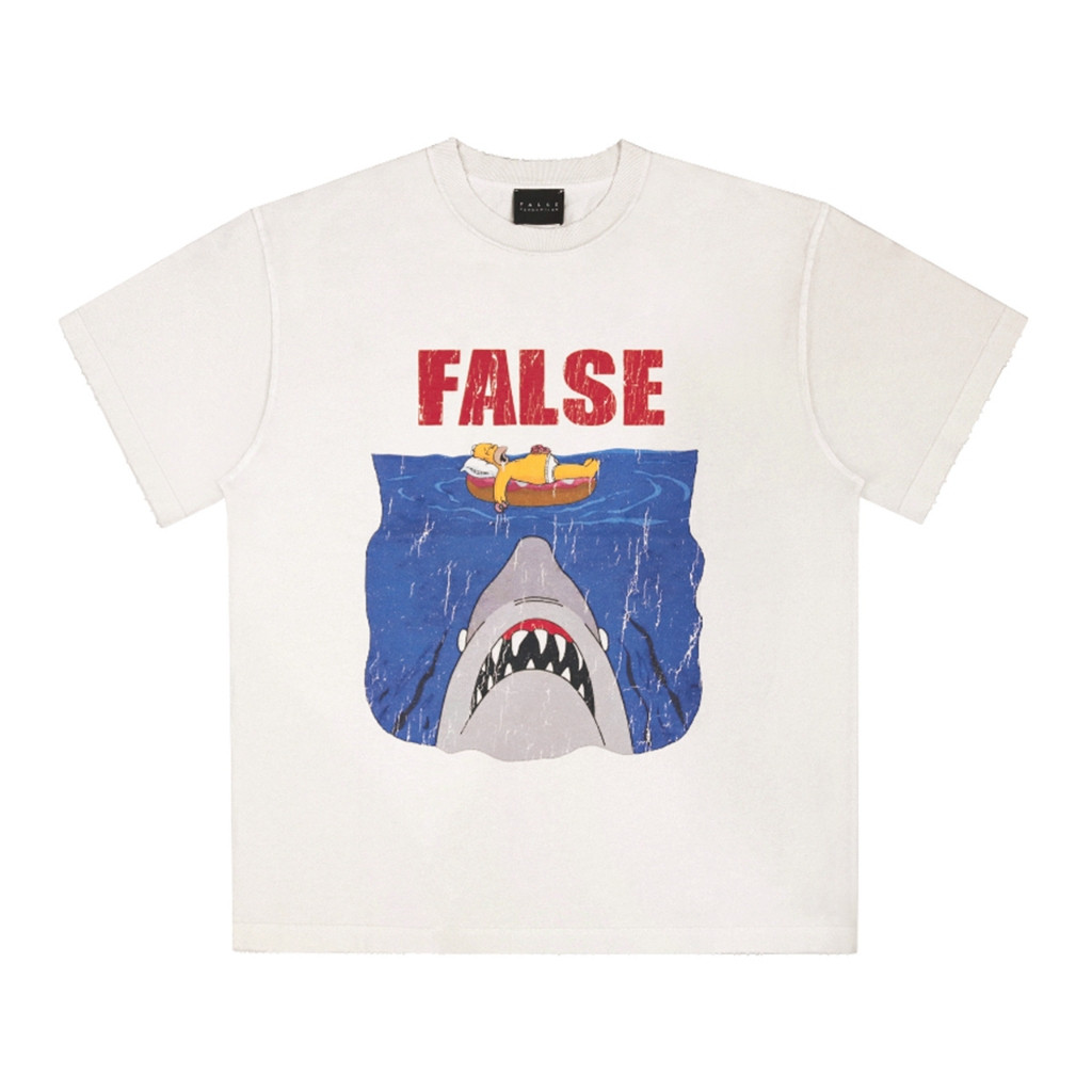 FALSE PERCEPTION tribute to Jaws movie Simpsons Shark cartoon Graffiti ...