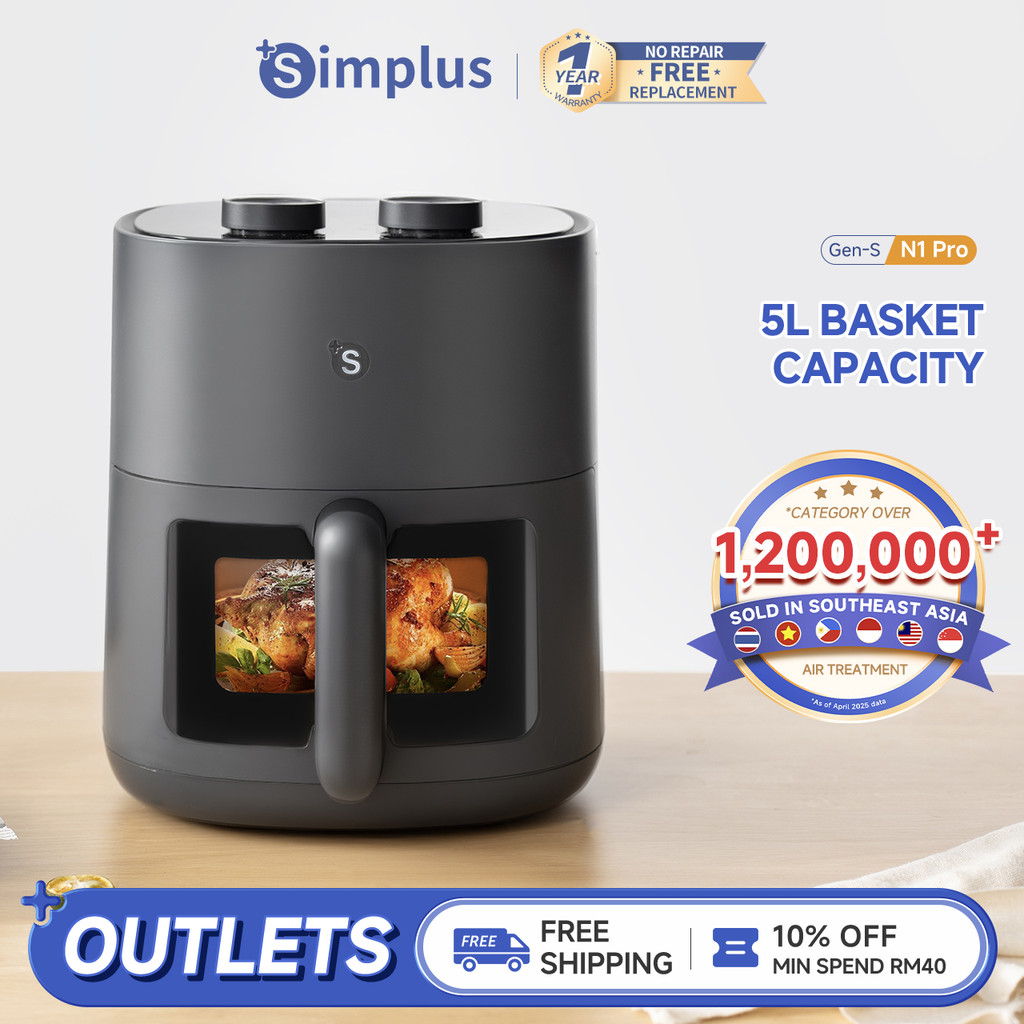 Simplus Large Capacity Gen-S Series Next Generation Air Fryer (5L/1450W ...