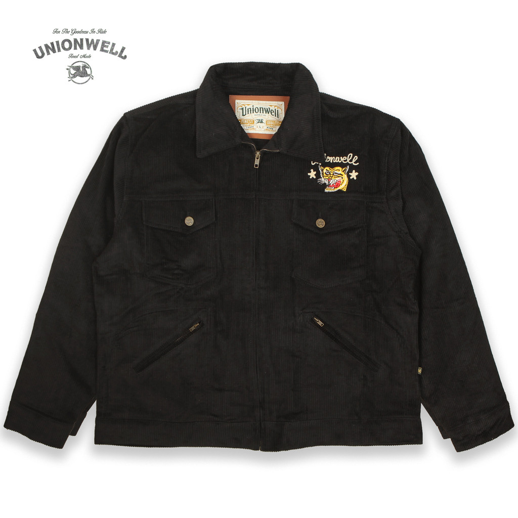 Unionwell Work Jacket Taygers Cord Black | Shopee Malaysia