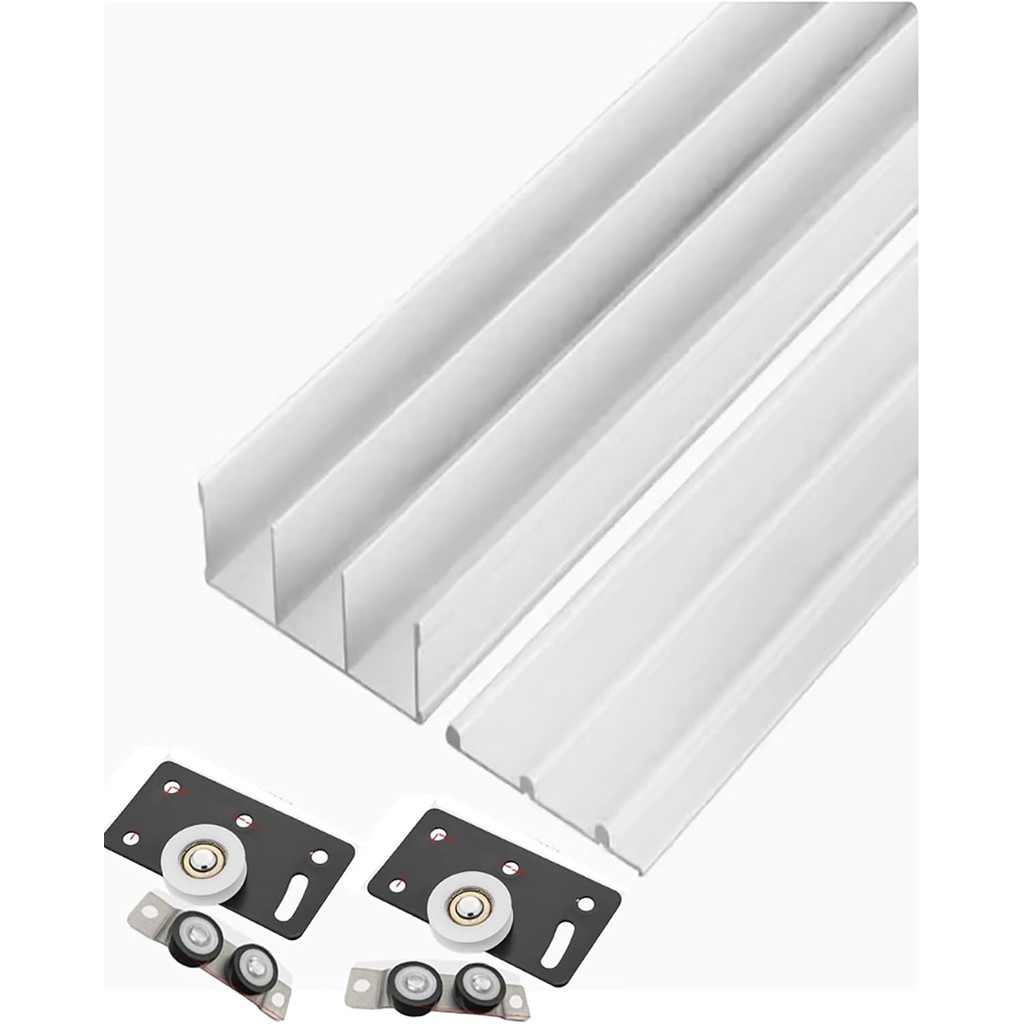 Universal 3-Channel Sliding Rail, Sliding Wardrobe Door Hardware ...