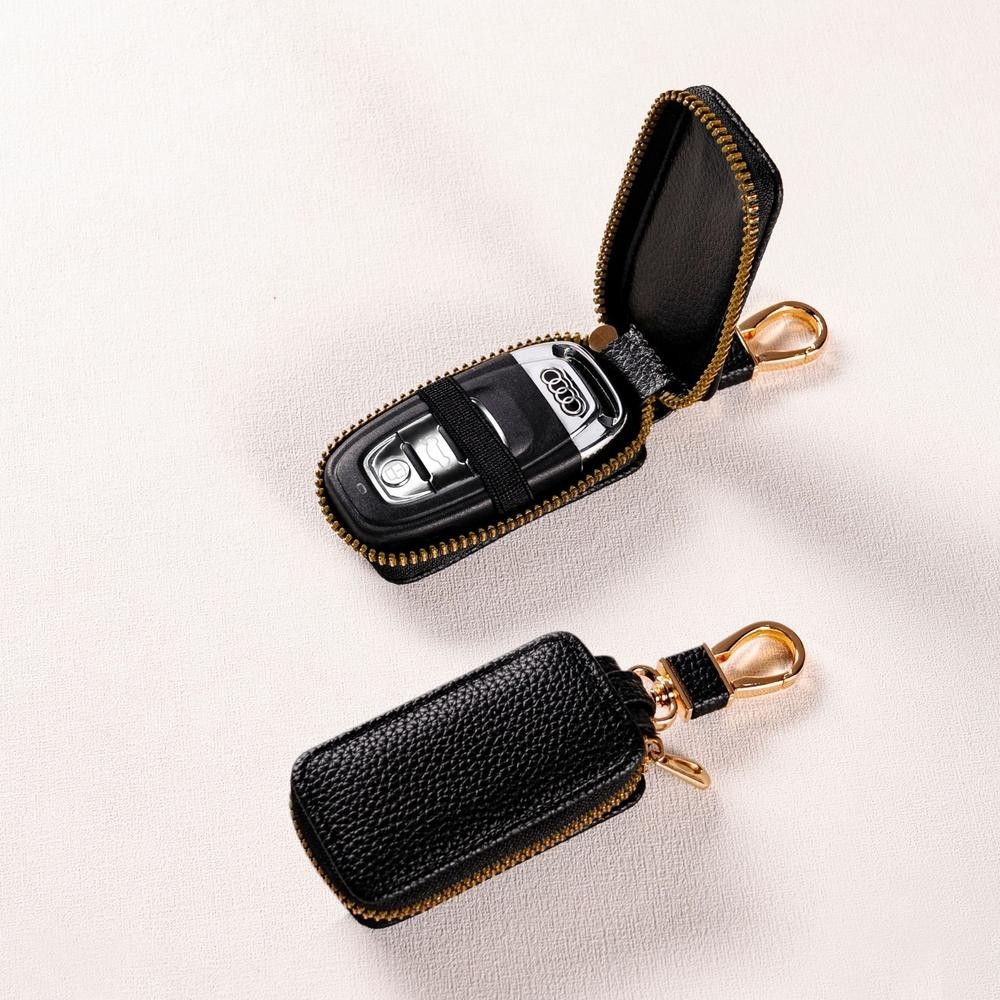 1PC Car Key Holder Leather Universal Metal Hook Key Fob Case Car Key ...