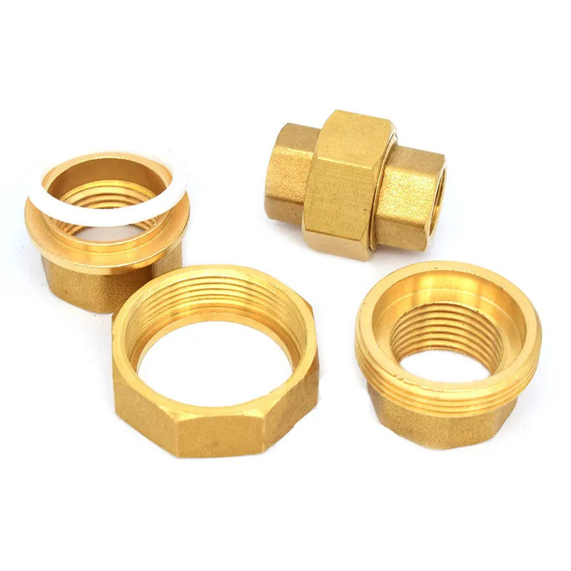 Brass Plumbing Fittings Movable Joint Water Tank Connector 1/4" to 1