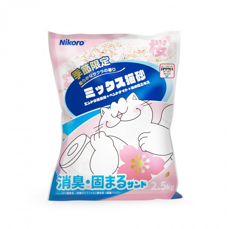 Japanese Nikoro Nicole Cat Litter Mixed Tofu Bentonite Milk Flavor