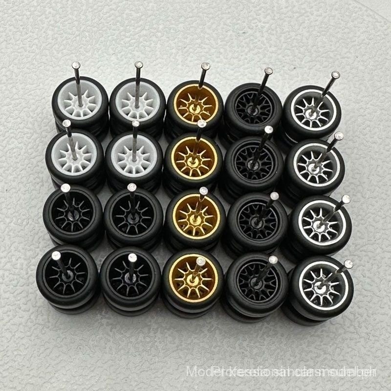 1:64Alloy Car Model Modified Rim Rubber Tire Hot Wheels Tomica bbs ...