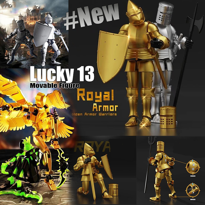 Royal armor Warriors Action Figure Lucky 13 3D Printing Model Movable ...