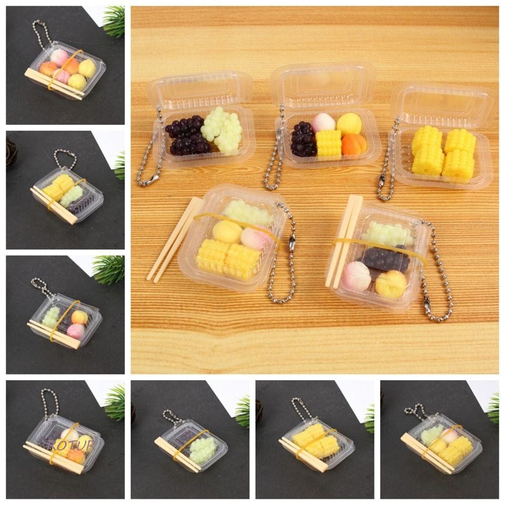 ROTUR Mini Fast Food Box Keychain, Plastic Fast Food Box Simulation ...