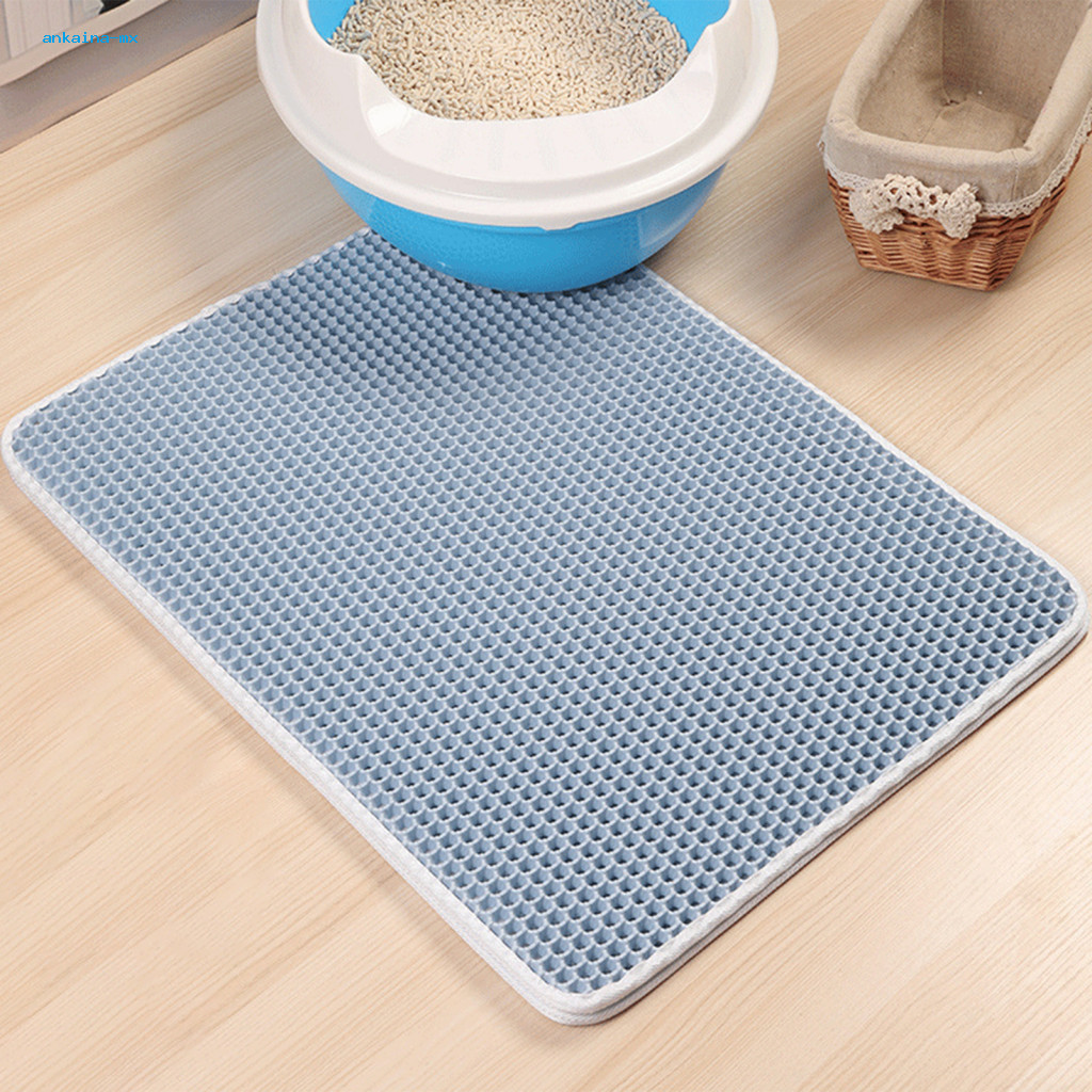 Litter Box Mat Easy Clean Cat Litter Mat Non-slip Waterproof Cat Litter ...