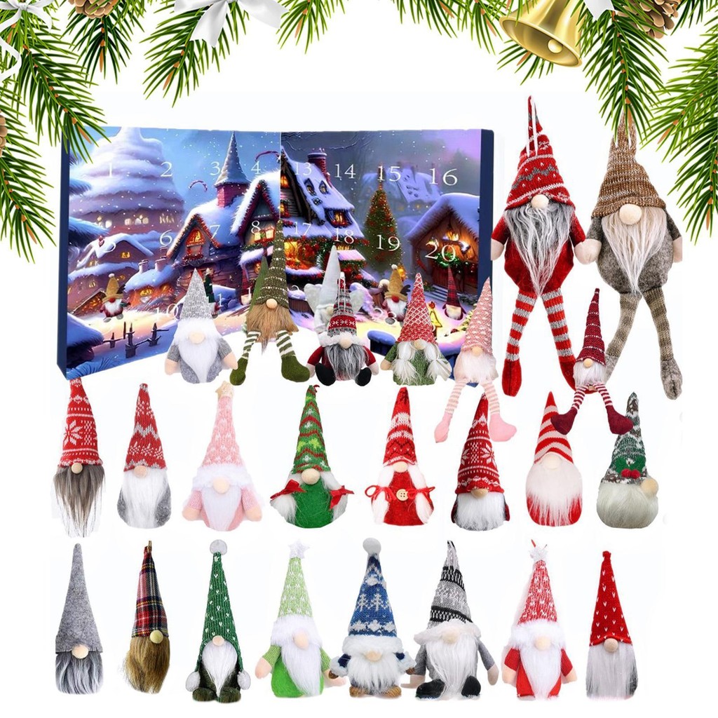 2024 Christmas Gnome Advent Calendar for Party Favors 24 days of gnomes ...