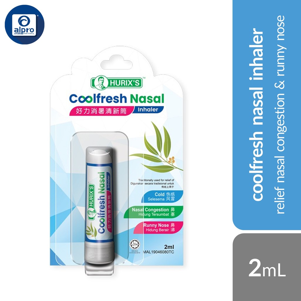 Hurixs Coolfresh Nasal Inhaler 2mL | Relief Nasal Congestion & Runny ...