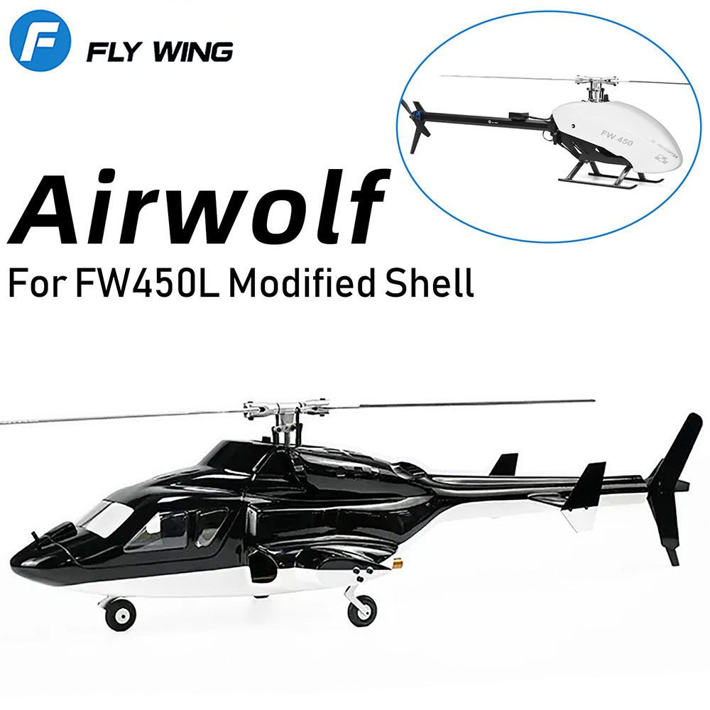 Fly Wing FW450L Airwolf Helicopter Fuselage Shell V2 V2.5 V3 Simulation ...