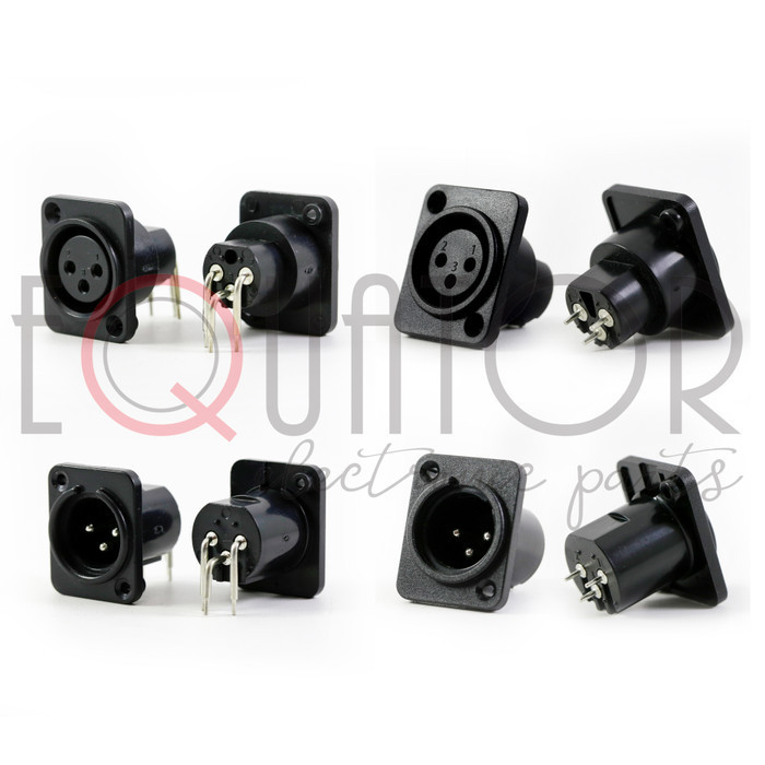 Canon / XLR3 Panel Connector Male / Female PVC Bending / Straight ...