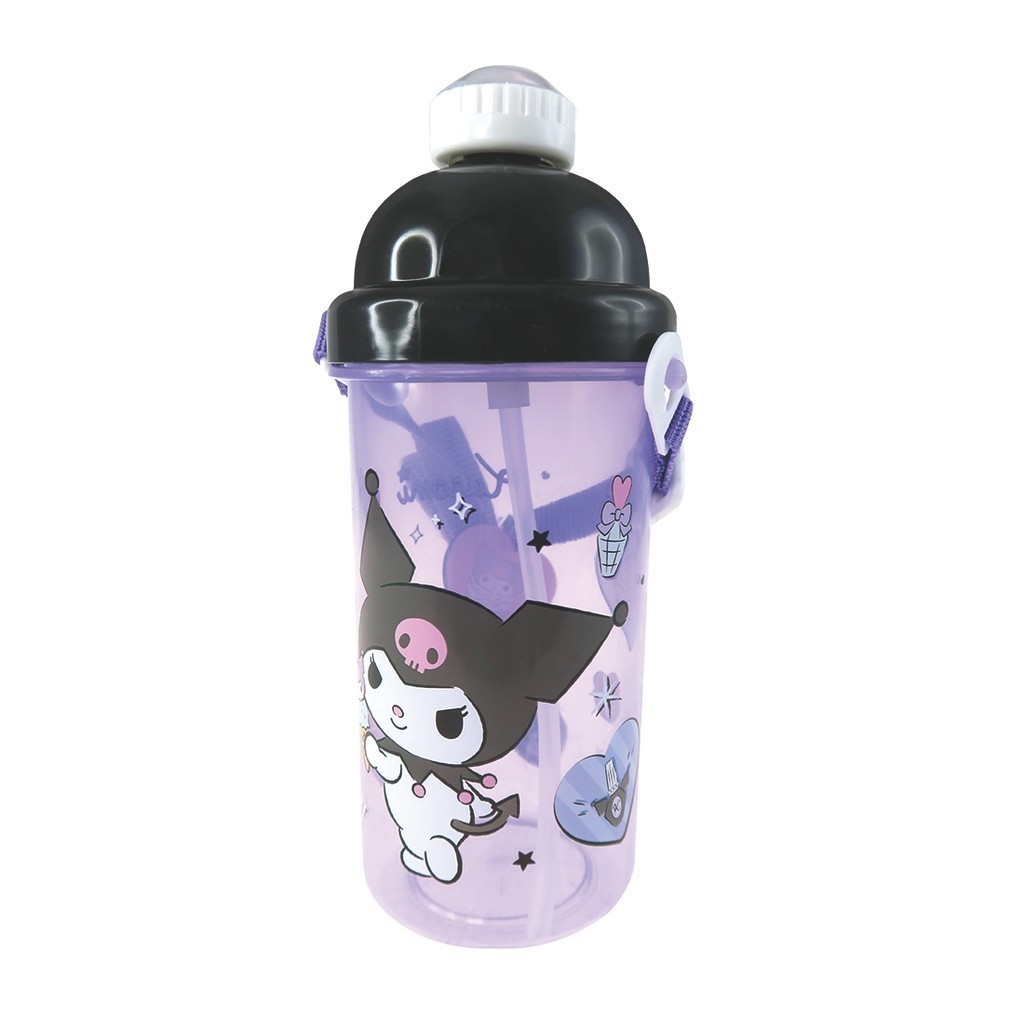 Kuromi Fun PP Water Bottle With Straw 350ml 9012 Shopee Malaysia