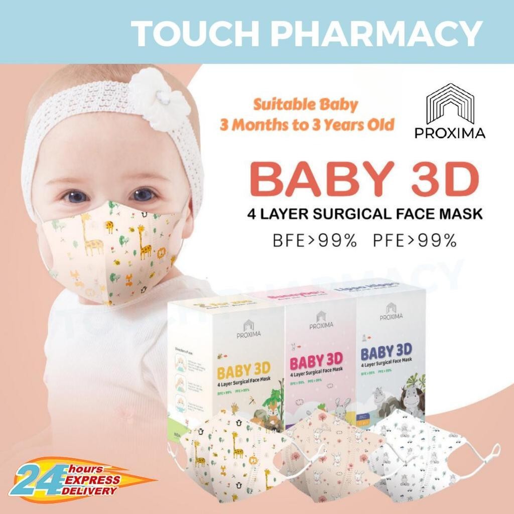 PROXIMA 4PLY 3D Duckbill BABY Face Mask 20's/BOX (Suitable 0-3yo Baby ...