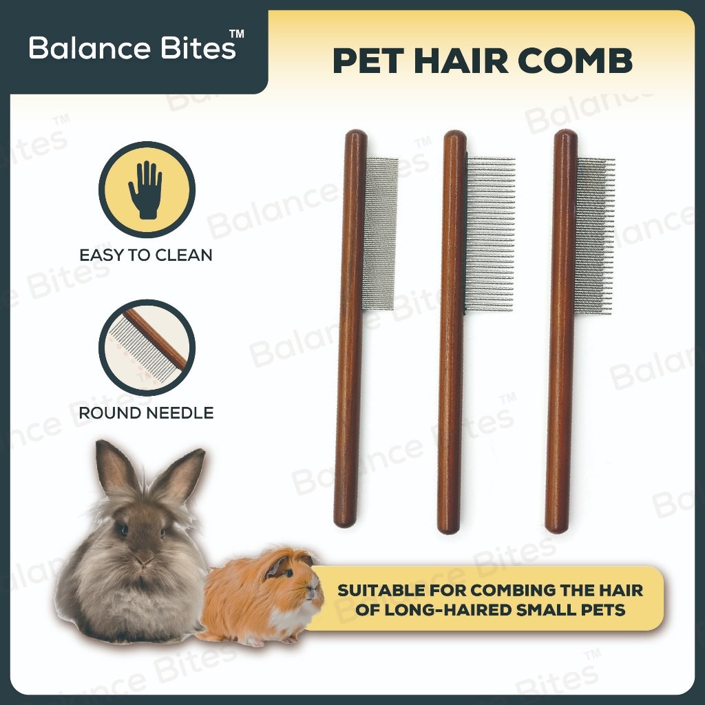 Image showcasing Balance Bites Pet Hair Comb Cat Dog Guinea Pig Rabbit Hamster Grooming ...