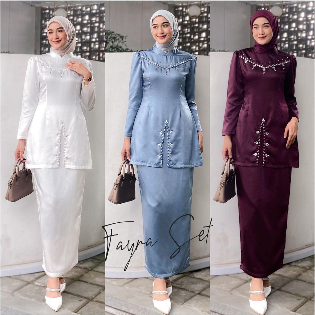 One Set Baju Kurung Melayu Latest Braidsmaid Party Dress Premium Luxury