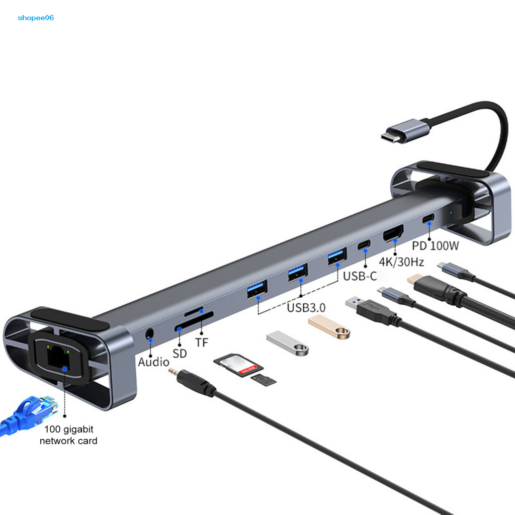Usb 3.0 Hub Dongle All-in-one Usb C Adapter 10-in-1 Usb 3.0 Docking ...