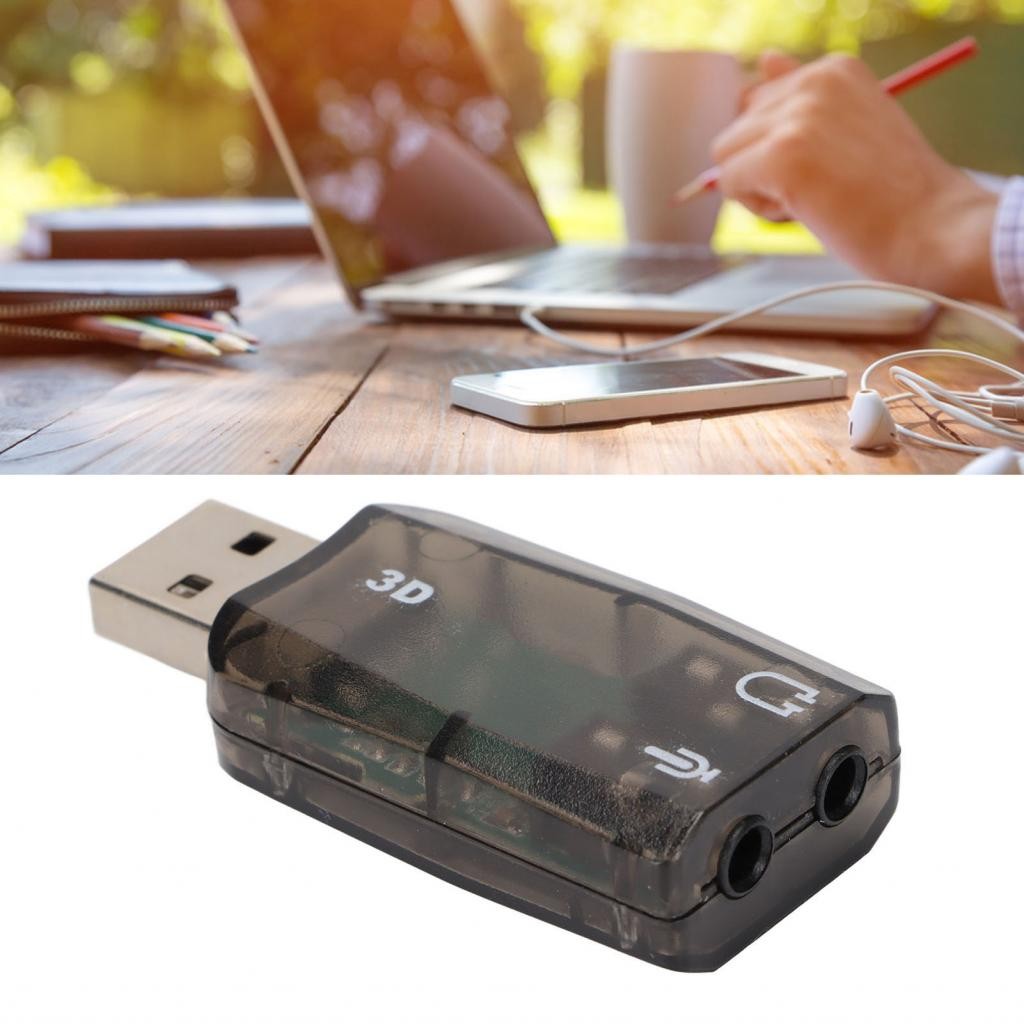 Ilikestore External Sound Adapter 3.5mm Jacks Plug And Play USB Stereo ...