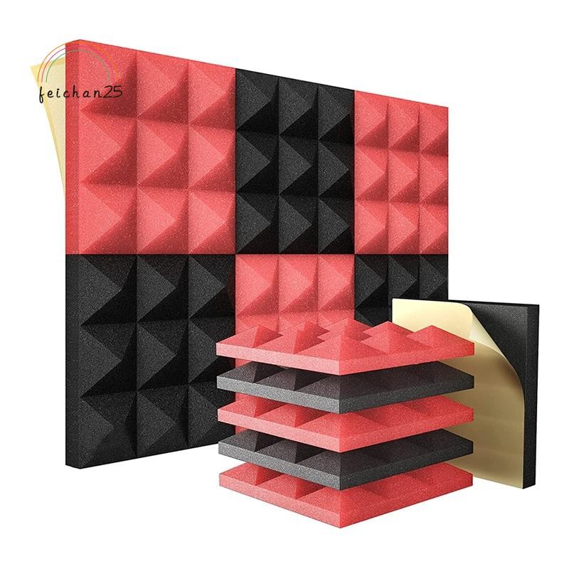 12 Pcs Self-Adhesive Acoustic Panels,Acoustic Foam Panels Sound ...