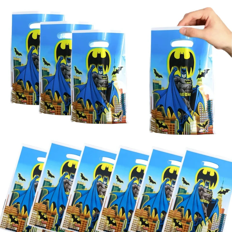 Batman Gift Bags Birthday Party Decoration Superhero Goodie Bags Candy ...