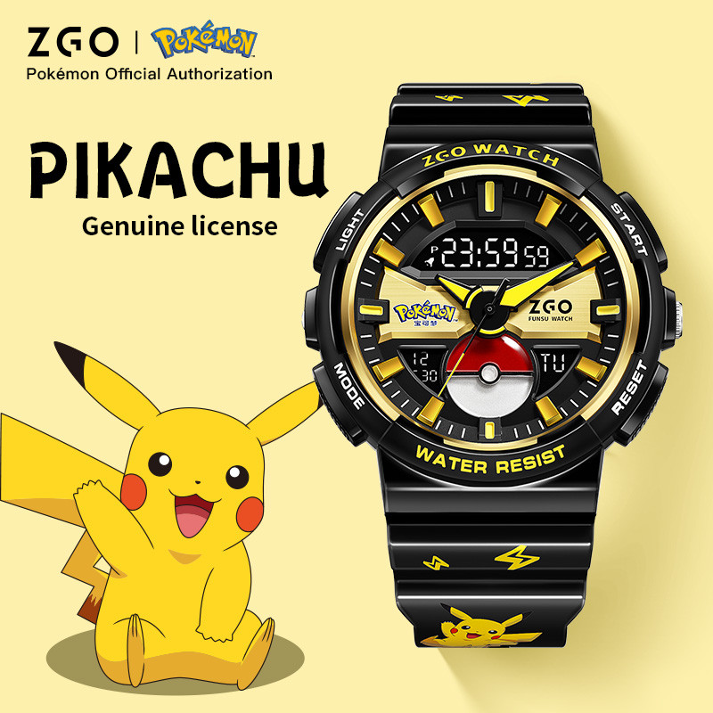 ZGO x Pokemon Pikachu jam tangan Mechanical Waterproof Watch For Men's ...