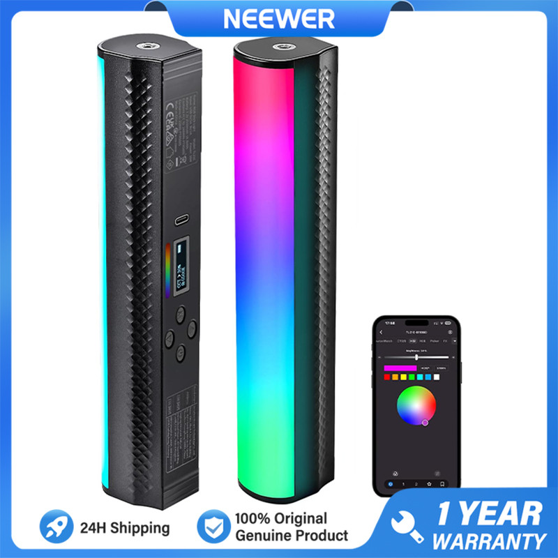 NEEWER TL21C RGB Light Wand APP Control Magnetic Handheld Photography ...
