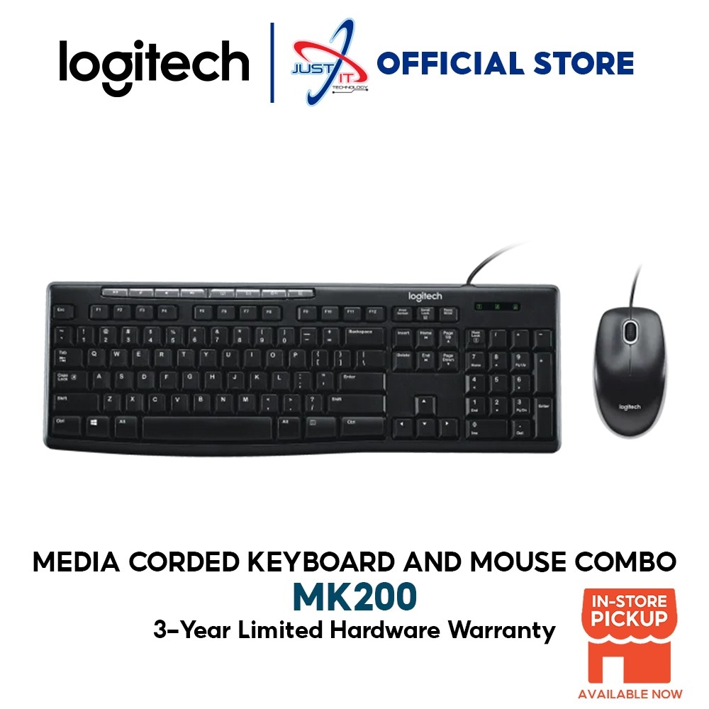 Logitech MK200 Media Keyboard Mouse Combo ( 920-002714 ) | Shopee Malaysia