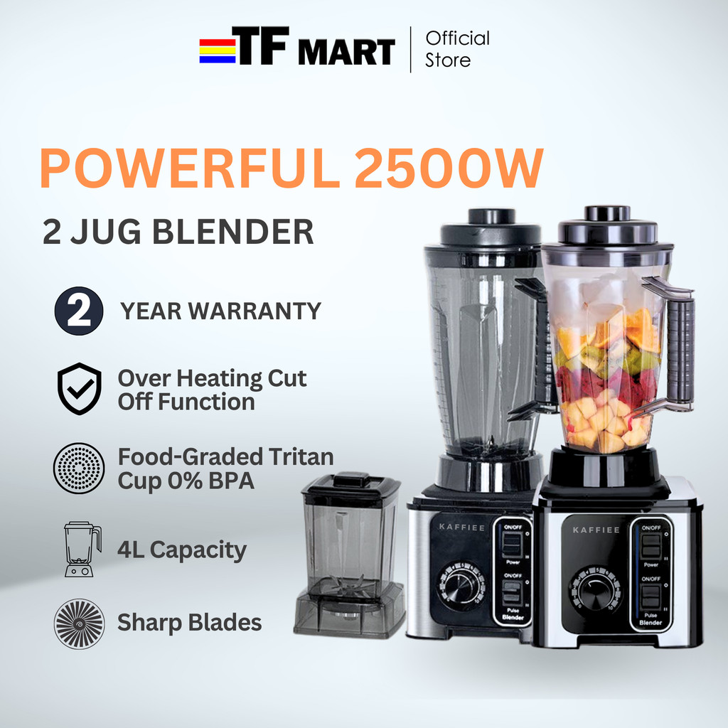 TFMART 4L Heavy Duty Blender Kering Belender Pengisar Makanan Cili ...