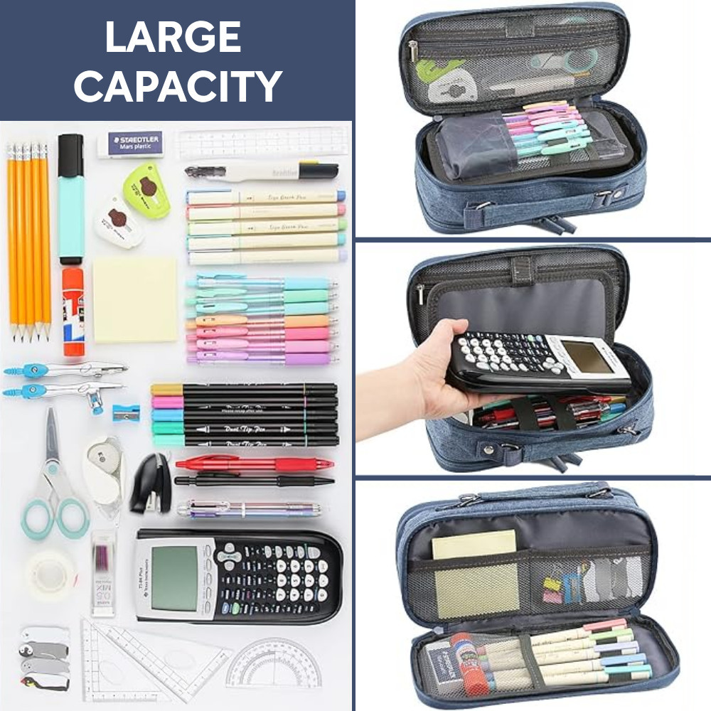 SAVF Student Pencil Case Pouch Pencil Box Office Stationery Organizer ...