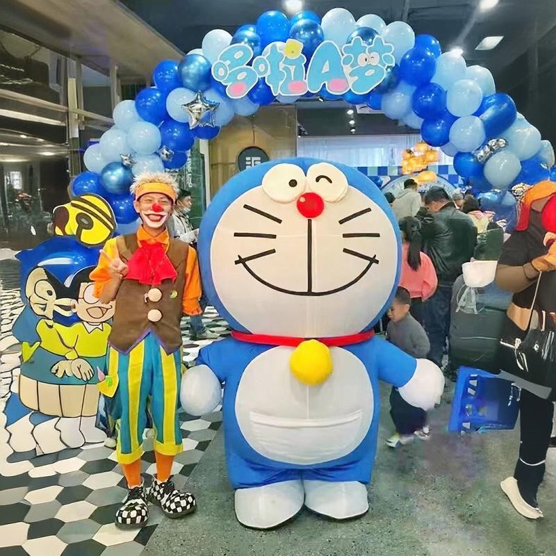 [Super Cute Fried Street] Doraemon Blue Fat Man Cartoon Doll Costume ...