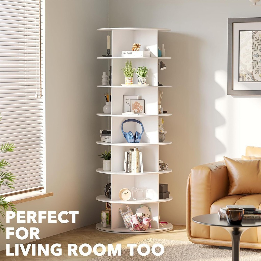 360 degree rotating shoe rack multilayer floor standing bag storage ...