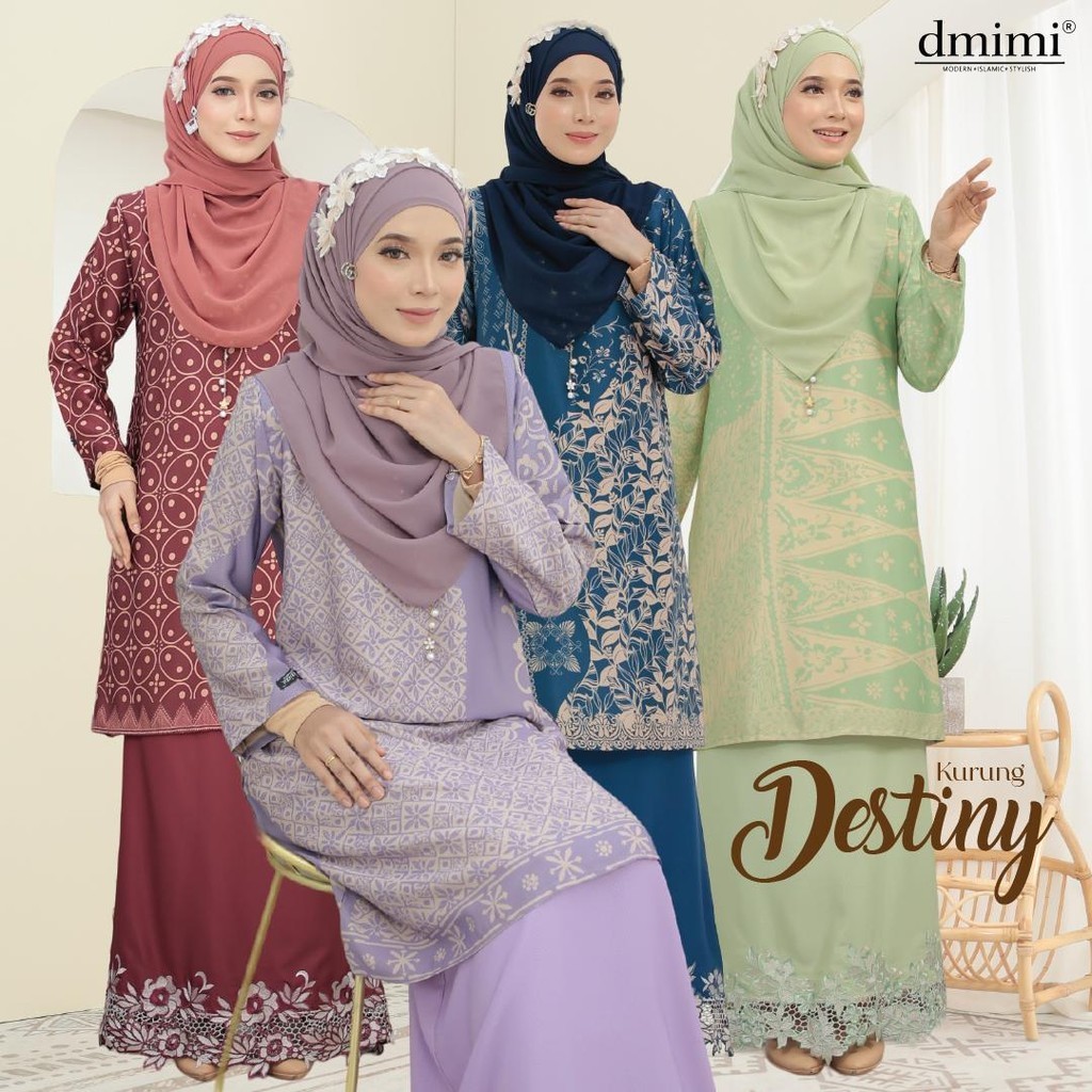 DMIMI Baju Kurung Moden Batik DESTINY 1.0 | Kurung Batik Lace | Small ...