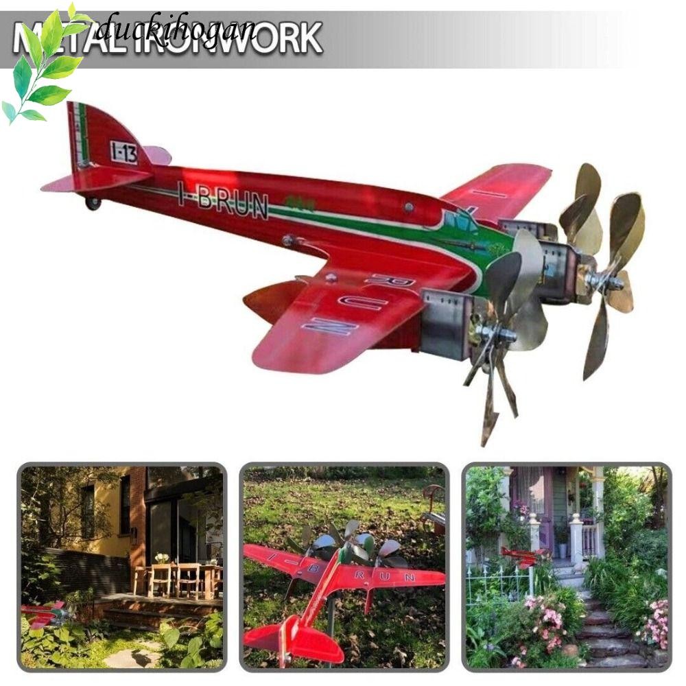 DUCKIHOGAN Airplane Wind Spinners Pinwheels Outdoor Weather Vane ...