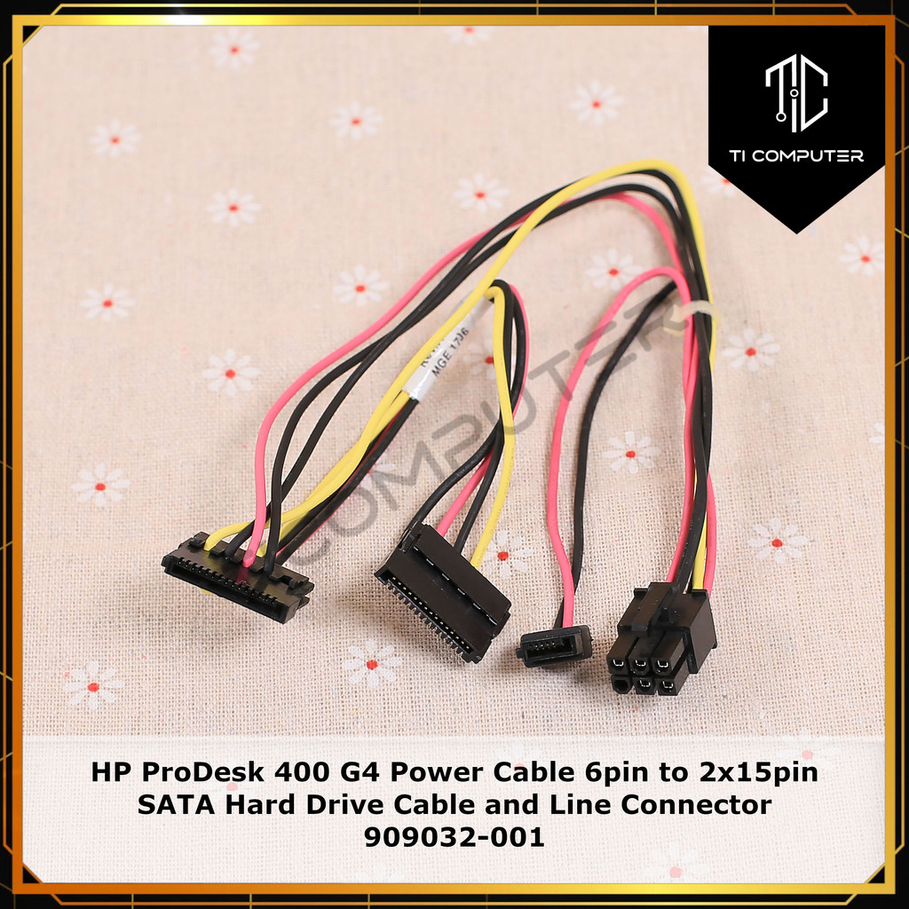 HP ProDesk 400 G4 Power Cable 6pin to 2x 15pin SATA Hard Drive Cable