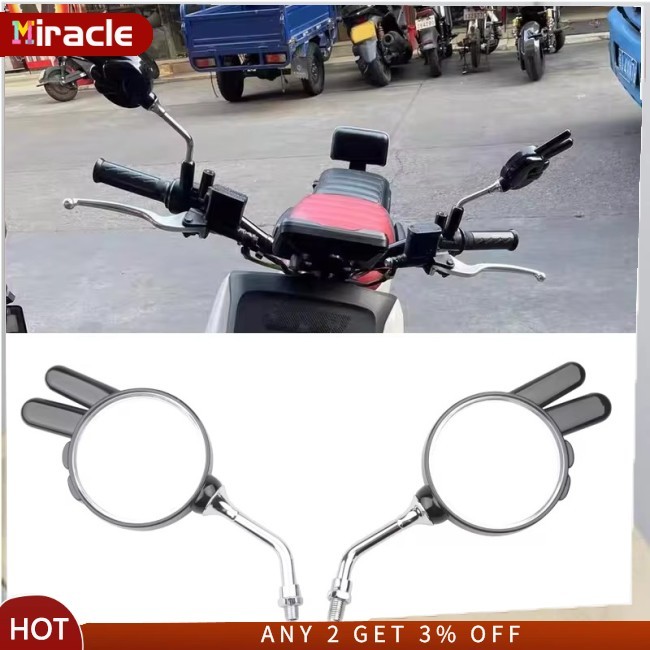 Motorcycle Side Mirrors MICTUNING Mirror For Motorbike,Universal