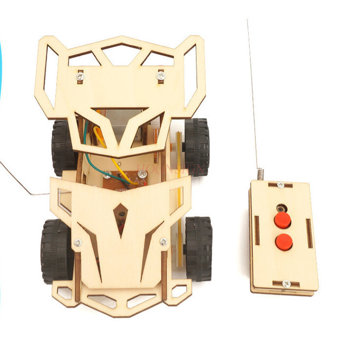 DIY Assembled Electric Remote Control Jeep Wooden Puzzle STEM Toy ...