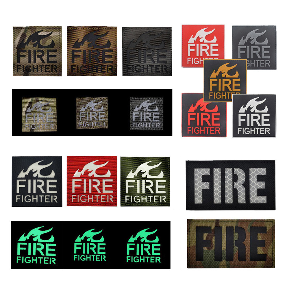 Firefighter in the Dark Firefighter fire fighter Rescue Team Logo Patch ...